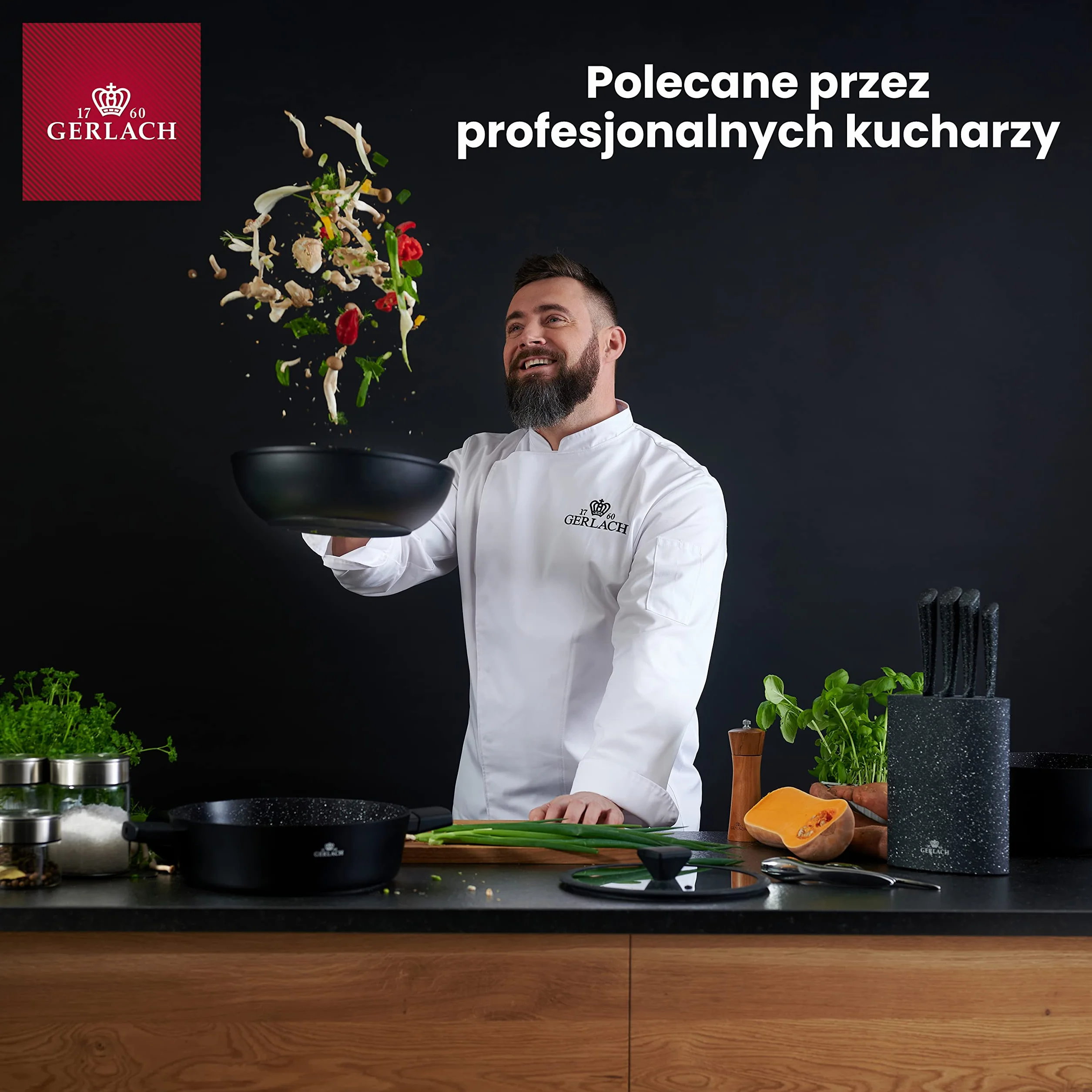 Gerlach Valor Zestaw Sztućców Dla 6 Osób Ze Stali Szlachetnej Nierdzewnej Komplet Łyżka Widelec Nóż Obiadowy Łyżeczka Do Mycia W Zmywarce Połysk 24 Elementy