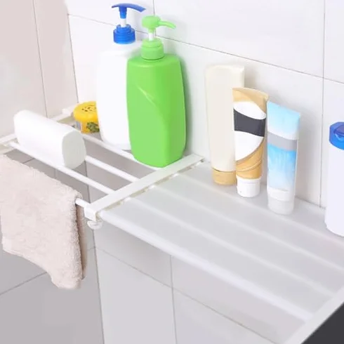 Ausla Teleskopowy Regał Garderobowy, Regulowany System Przechowywania DIY do Szafy, Kuchni, Sypialni, Łazienki, 70-120cm