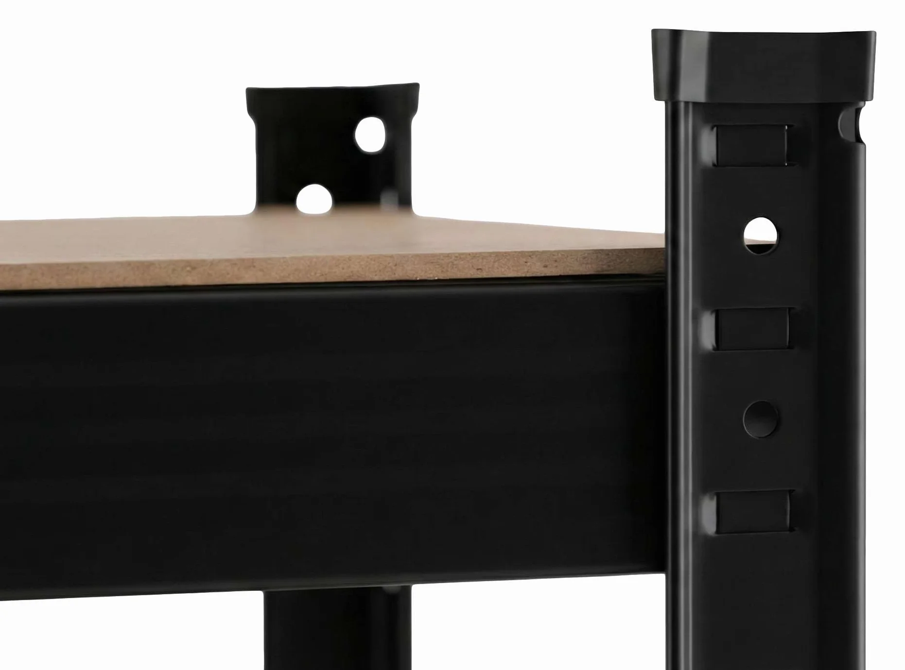 PROLINE Regał Metalowy Magazynowy 180x90x40 cm 5 Półek 875 kg Czarny Warsztatowy Garażowy Wciskany Bezśrubowy