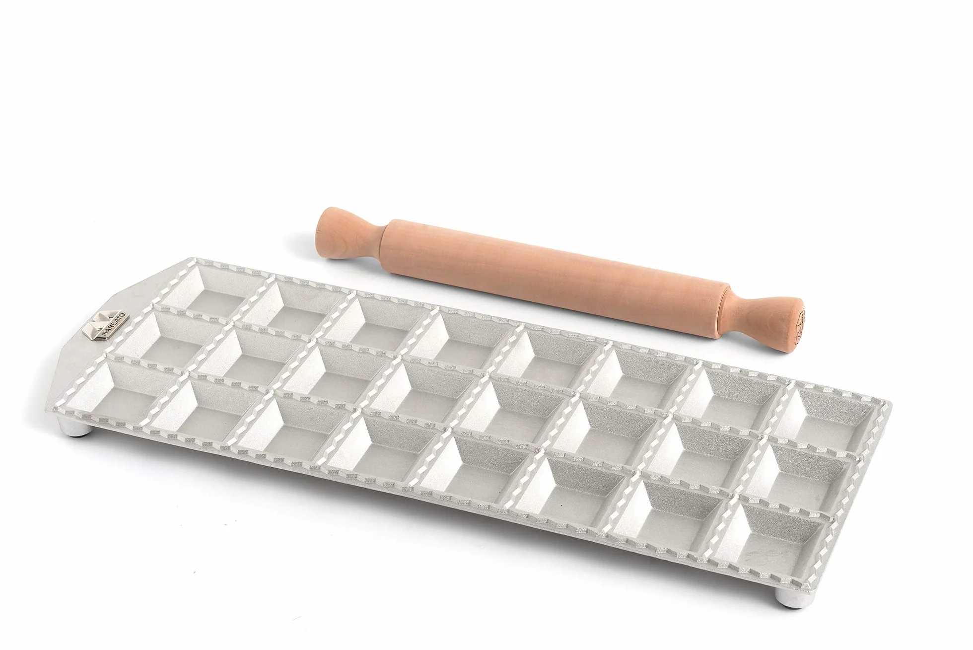 Marcato RA-Q50X24-CLS 50x24 kwadratowa forma ravioli, aluminium, srebrna