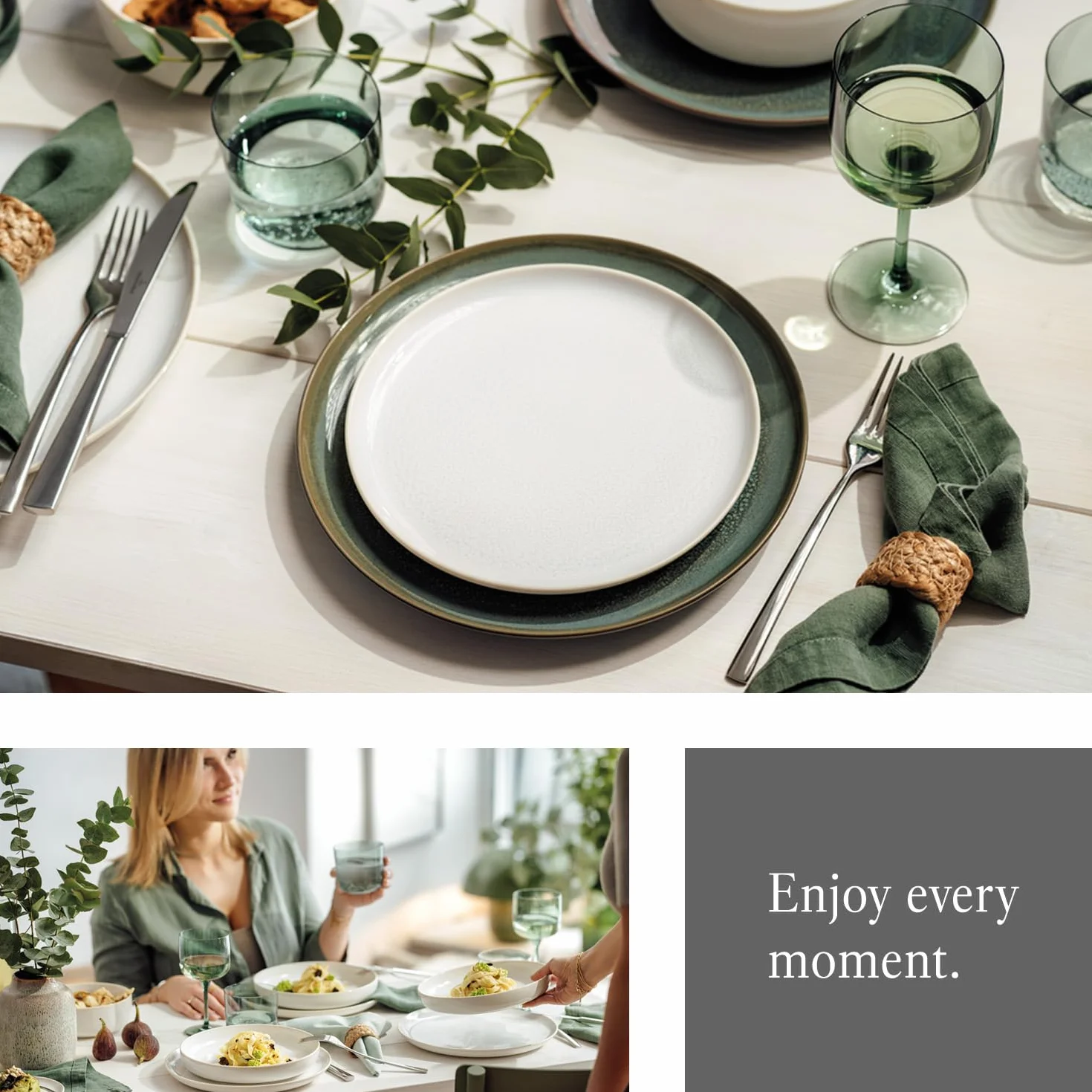 like. by Villeroy & Boch – wieniec adwentowy Winter Glow, dekoracja świąteczna z porcelany Premium