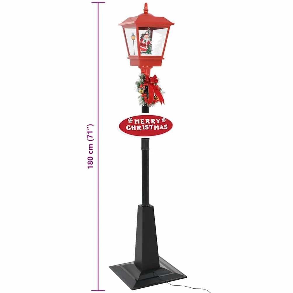 vidaXL Świąteczna latarnia z Mikołajem, 180 cm, LED