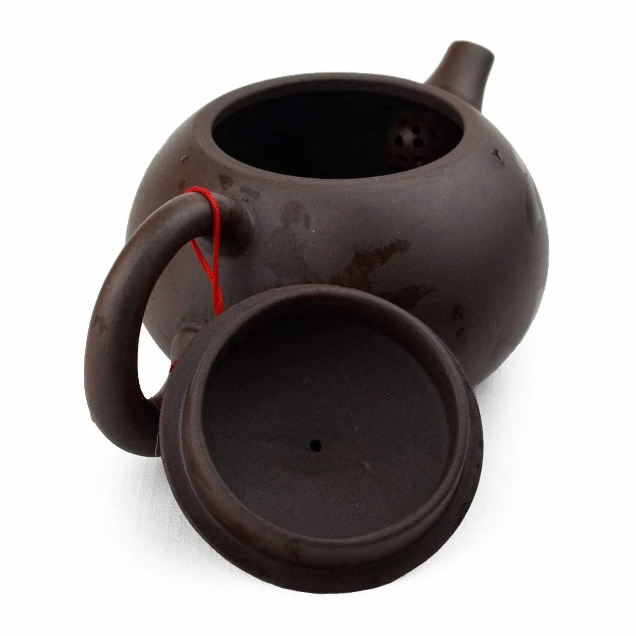 Czajniczek chiński Gongfu cha Xishi Pot 210ml / 7oz z fioletowej gliny Zini na luźną herbatę (Ciemnobrązowy)