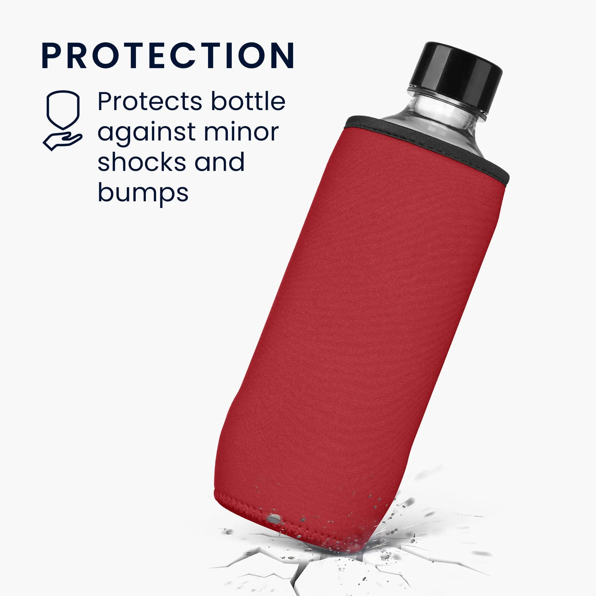 kwmobile etui ochronne neoprenowe do SodaStream czarno-czerwone 2 sztuki