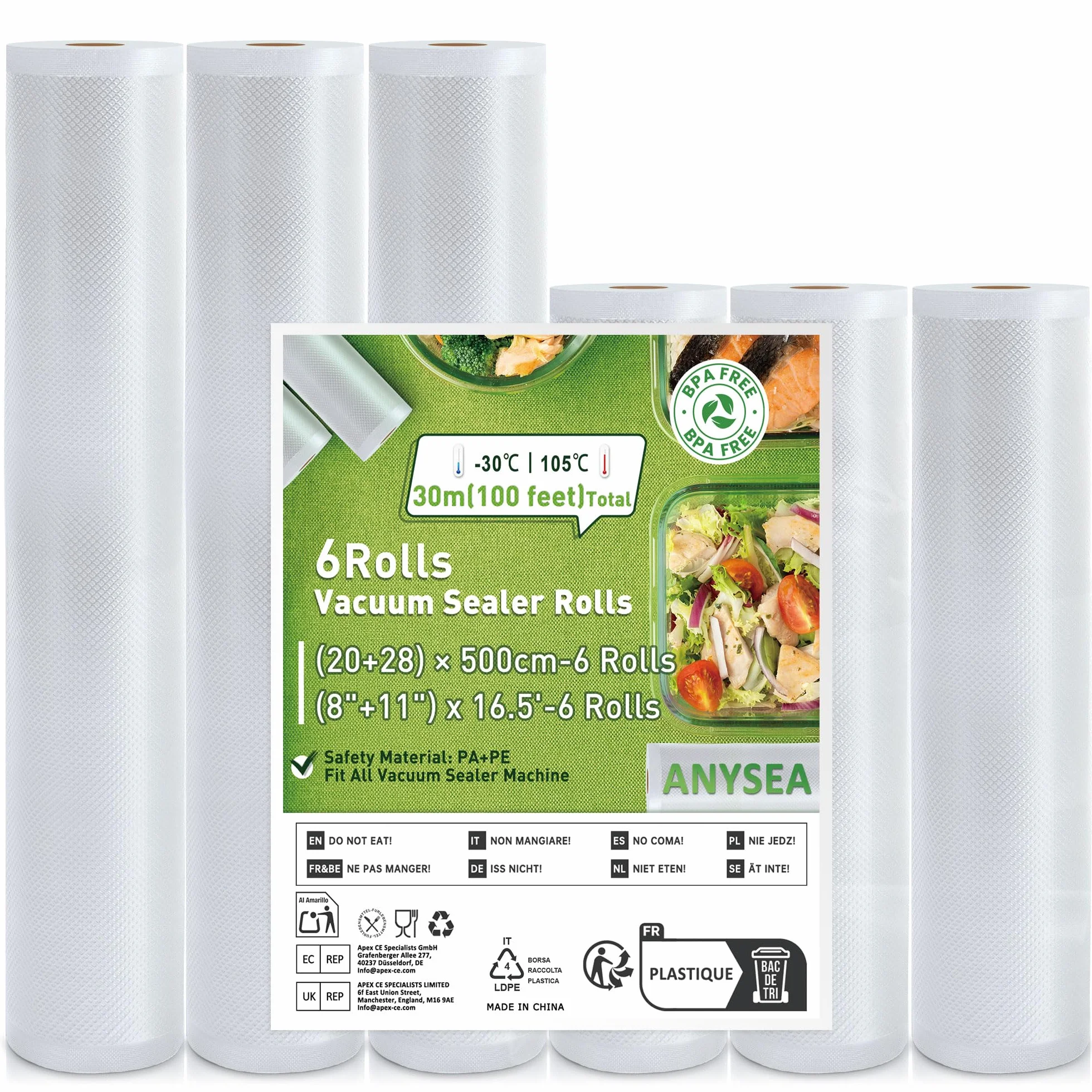 Worki próżniowe do żywności 6 rolek 20x500 cm Sous Vide