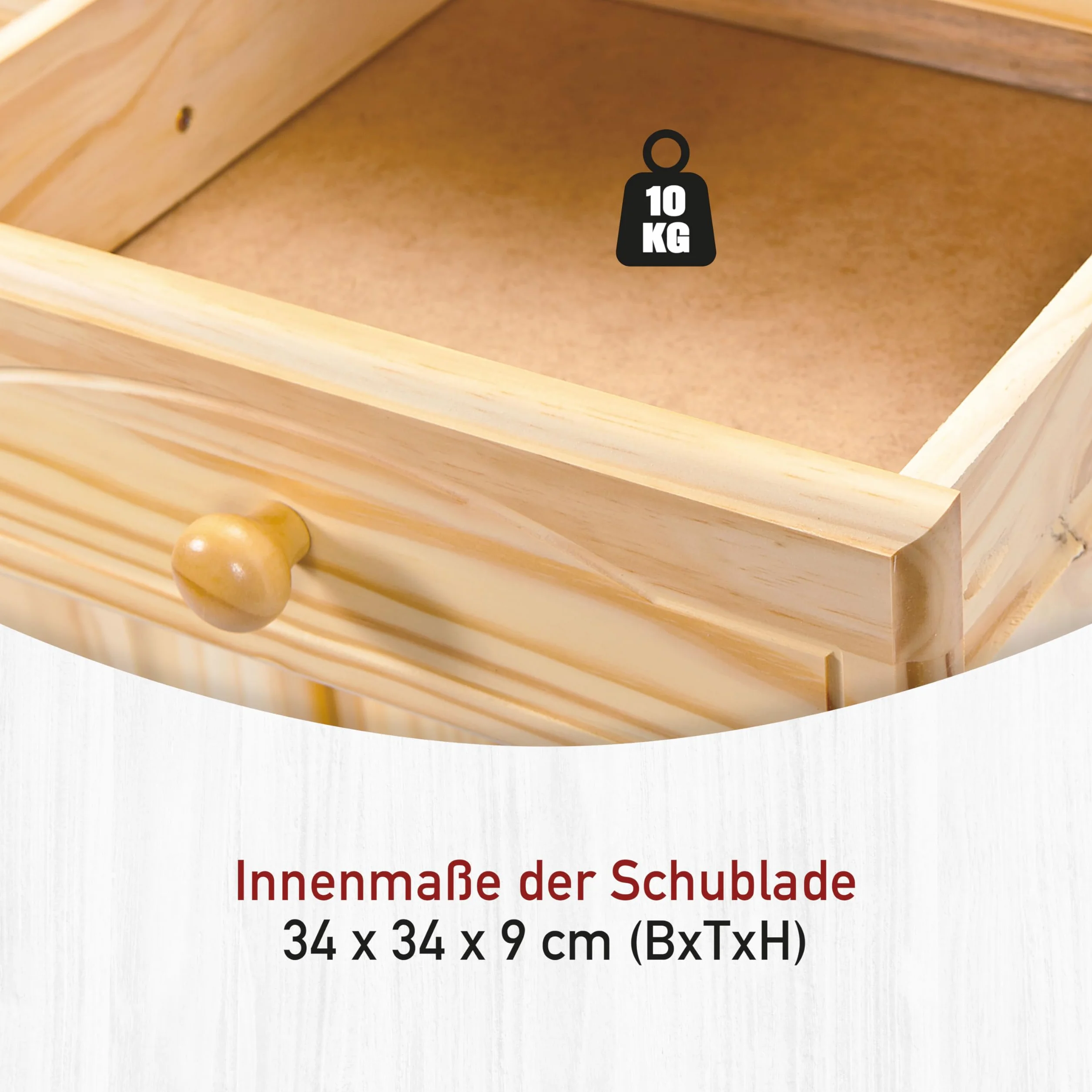 Inter Link Bufet 2 drzwi 2 szuflady z litego drewna sosnowego naturalne