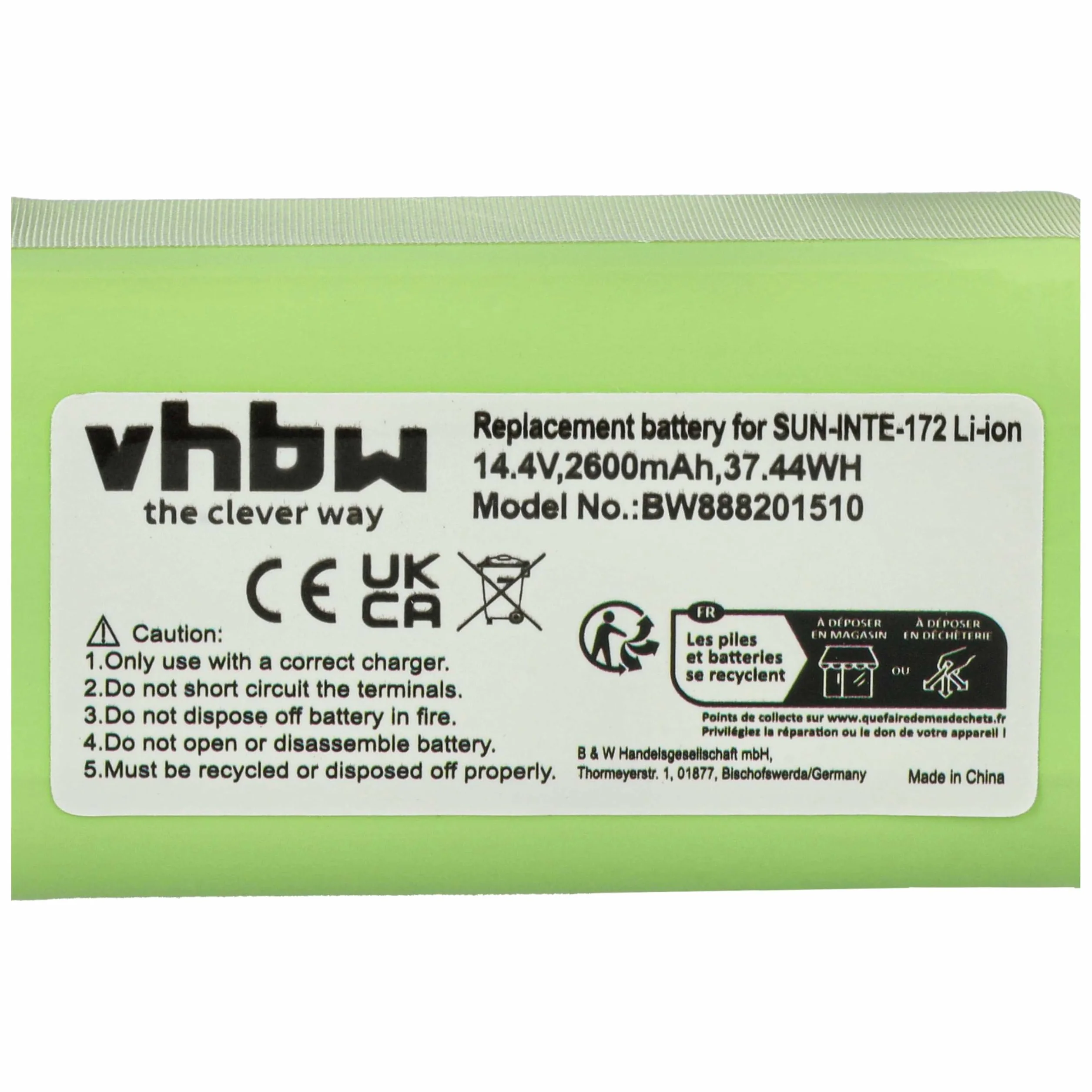 vhbw Bateria kompatybilna z Eufy RoboVac L35, LR30 Home Cleaner (2600 mAh, 14,4 V, litowo-jonowa)