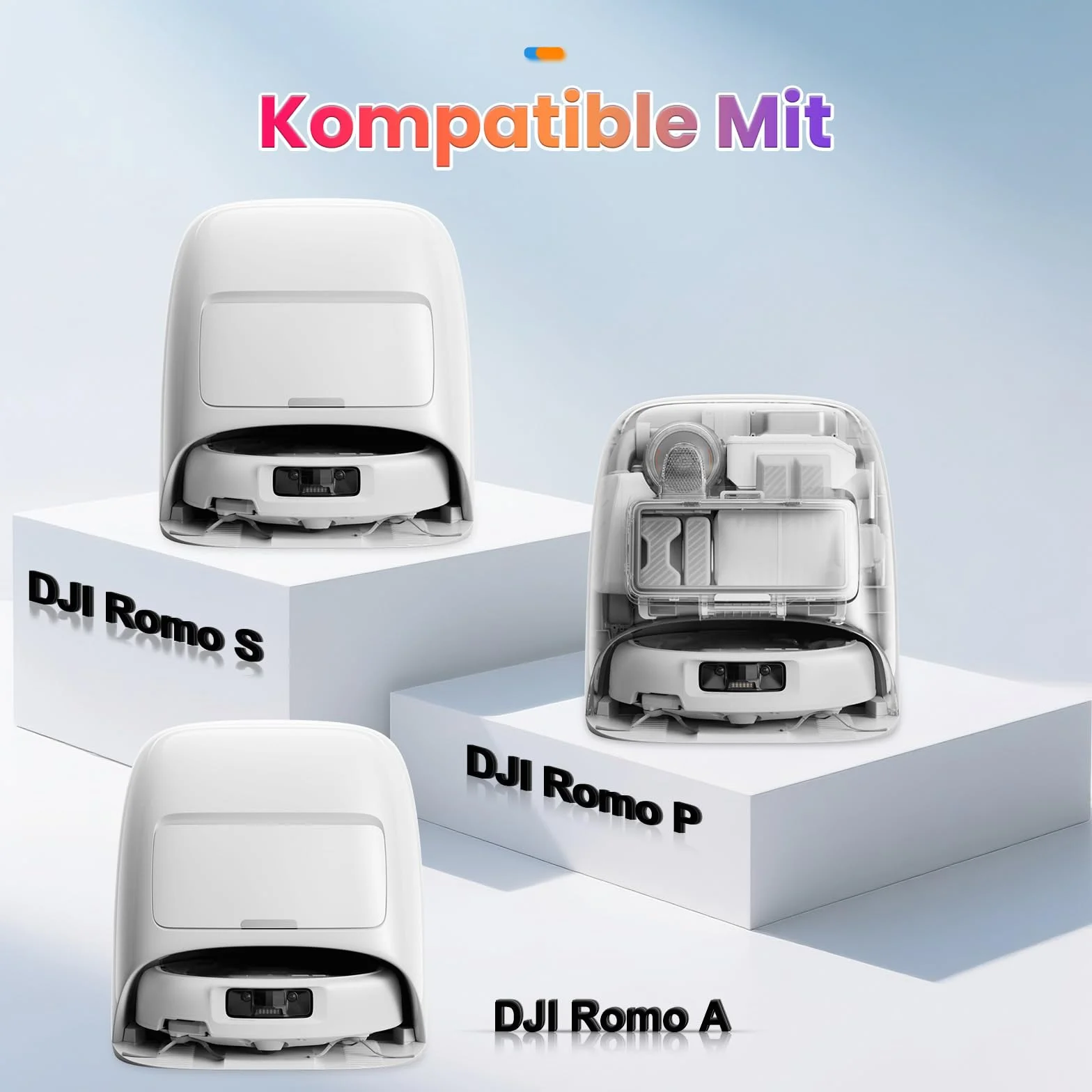 20 sztuk akcesoriów do robota odkurzającego DJI ROMO P/Romo S/RomoA, 2 szczotki główne, 4 worki do kurzu, 4 podkładki do wycierania, 4 filtry HEPA, 4 szczotki boczne, 1 szczotka do czyszczenia, 1