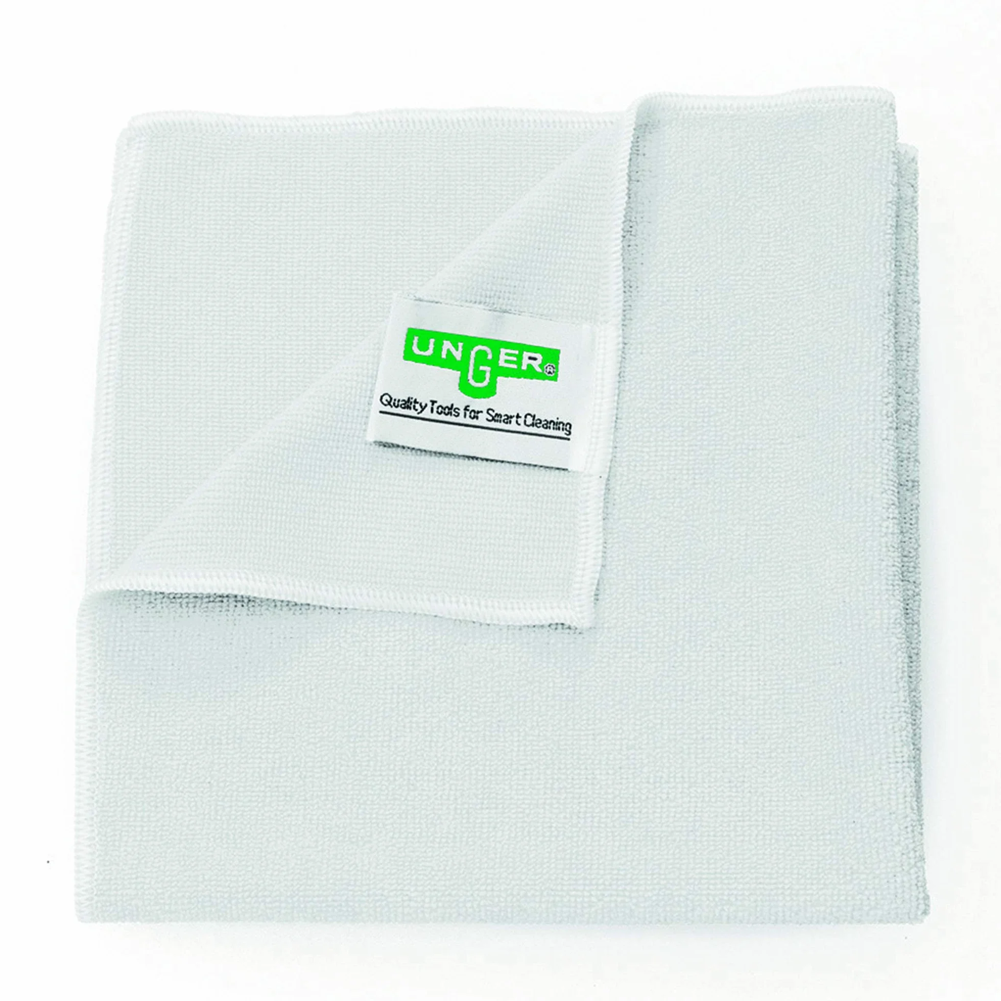 UNGER Ściereczka z mikrofibry MicroWipe 200 (kolor biały, rozmiar 40 x 40 cm, 10 sztuk, 80% poliester / 20% poliamid, ściereczki do czyszczenia) ME40W