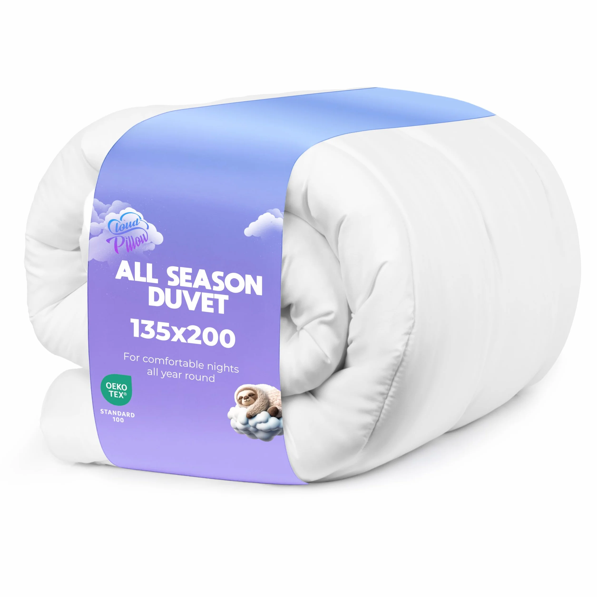 Cloud Pillow Kołdra całoroczna 135x200 - Kołdra 4 pory roku pikowana z mikrofibry 300 g/m2 - pralna, przyjazna dla alergików i certyfikowana OEKO-TEX