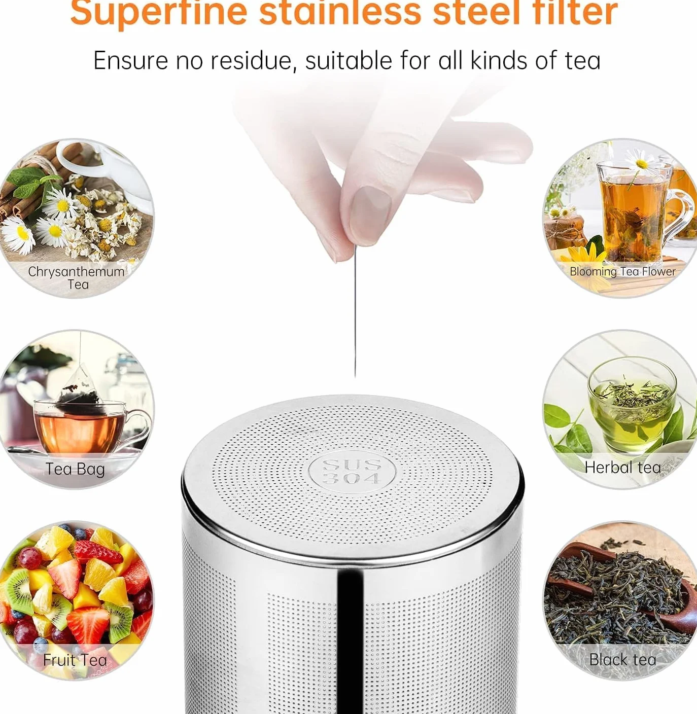 Zestaw szklanek do herbaty, 1200 ml, serwis do herbaty, 4 szklanki, szkło borokrzemowe, dzbanek do herbaty z sitkiem, zestaw do herbaty na luźne liście, dzbanek do herbaty