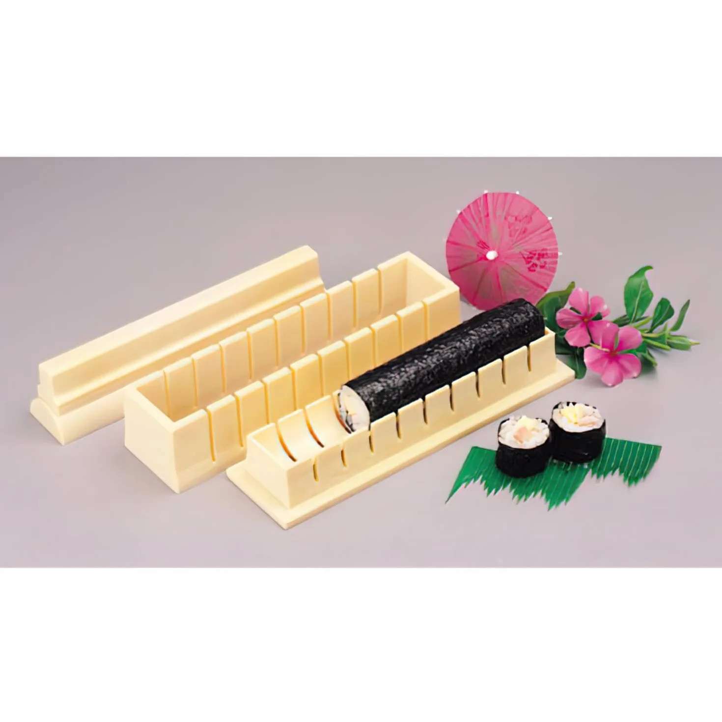 IBILI Zestaw foremek do sushi 22 cm z tworzywa sztucznego, beżowy, 22 x 9 x 9 cm