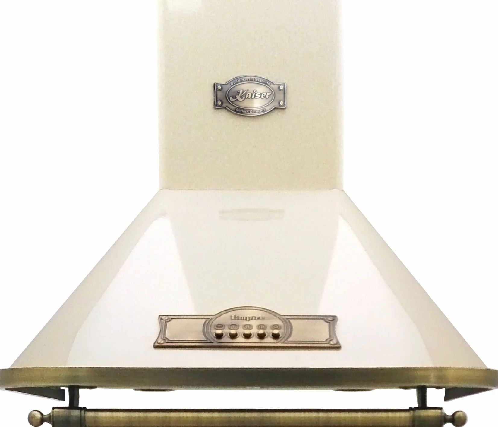 Kaiser Retro designerski okap kuchenny 90 cm A 9315 ElfEm ECO, 910 m³/h/okap kominowy z kości słoniowej – Empire/uchwyt – brąz/okap/Esse/antyczny Flair/wraz z zestawem obiegowym / wywiewnym, obiegiem