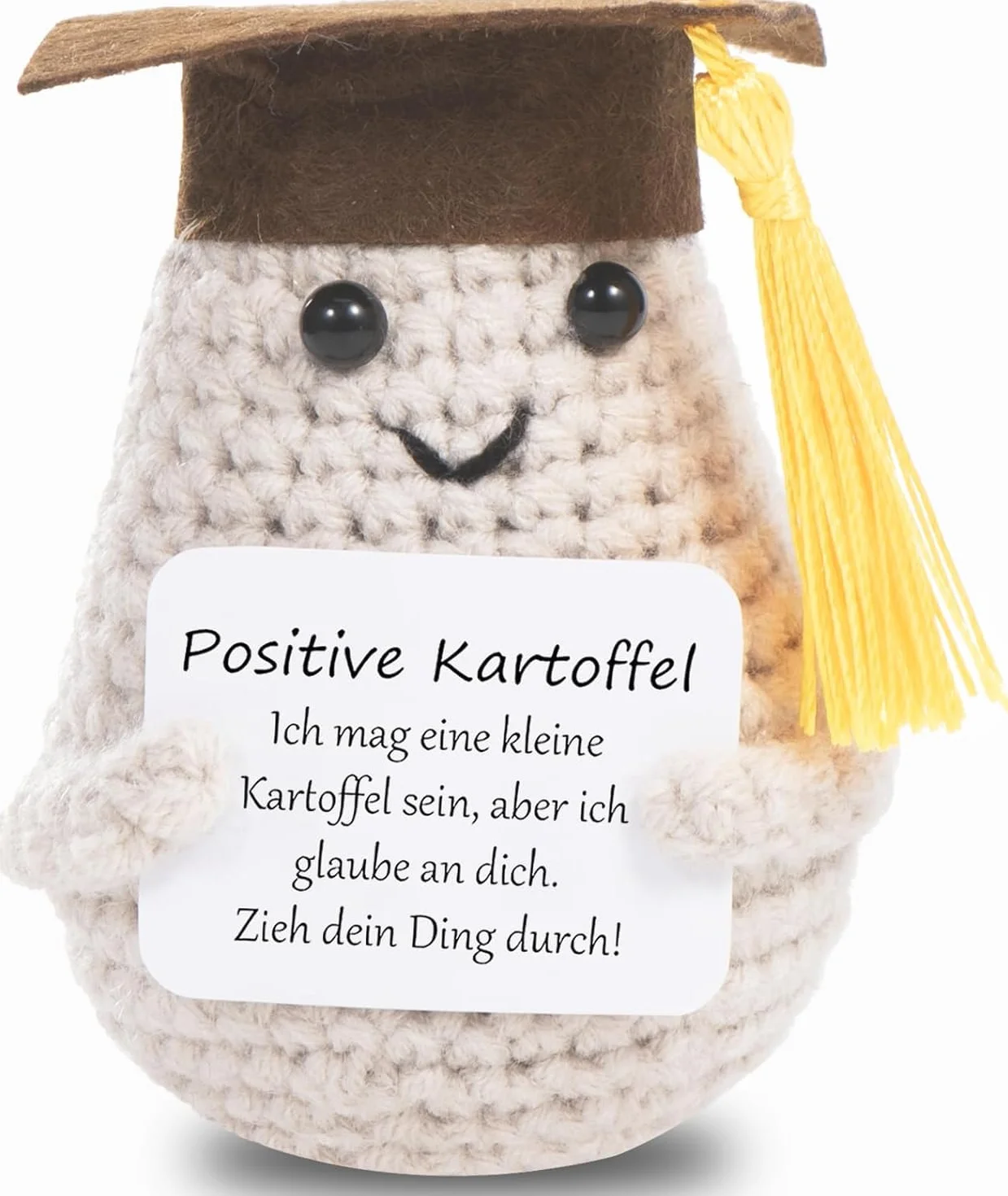 Prezent dla kawalera, pozytywny ziemniak, talizman szczęścia, dekoracja kawalerska, wełniana lalka Potato