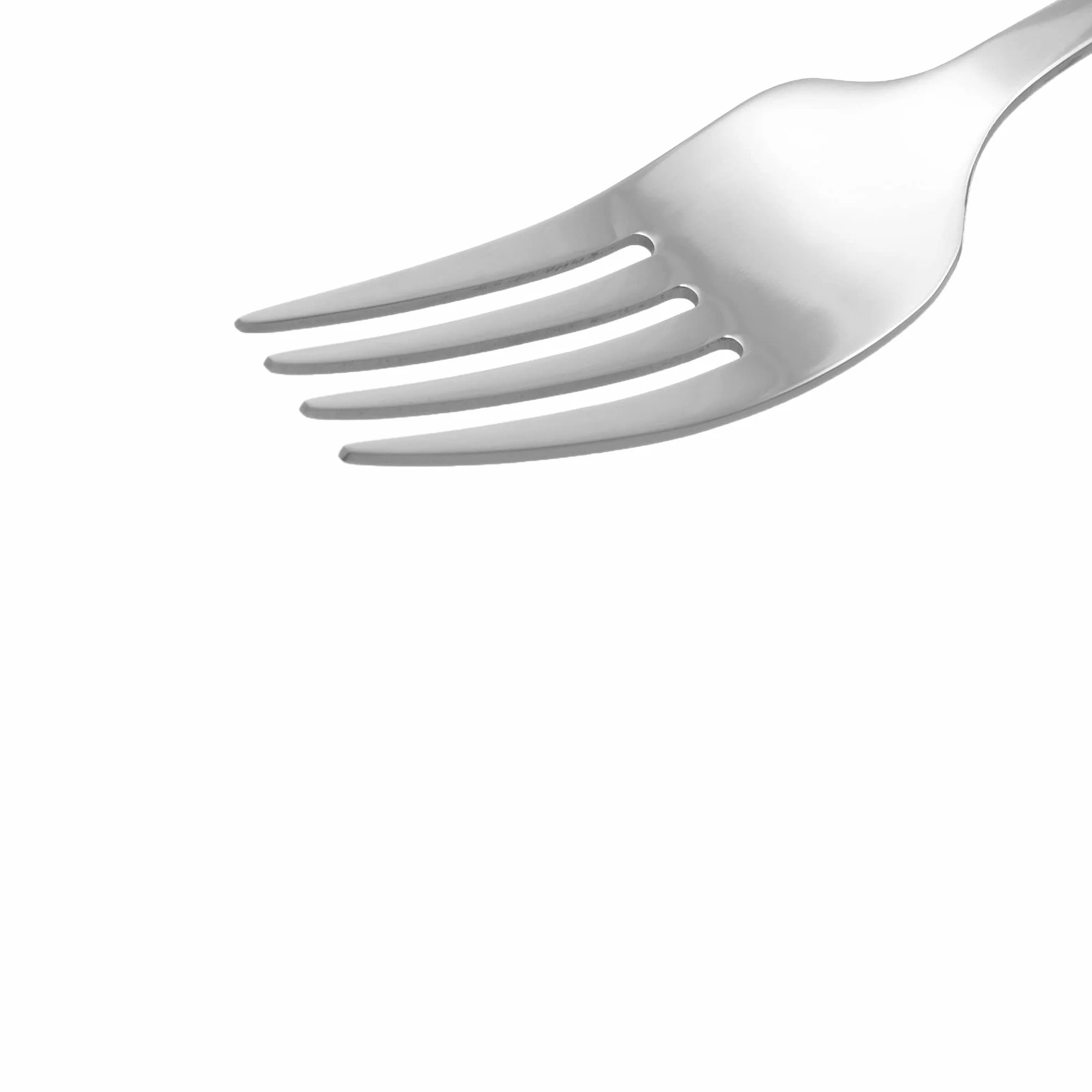 Amazon Basics Widelce stołowe, zaokrąglone krawędzie, stal nierdzewna, 12 sztuk, srebrne, 13,5cm (5.3in)