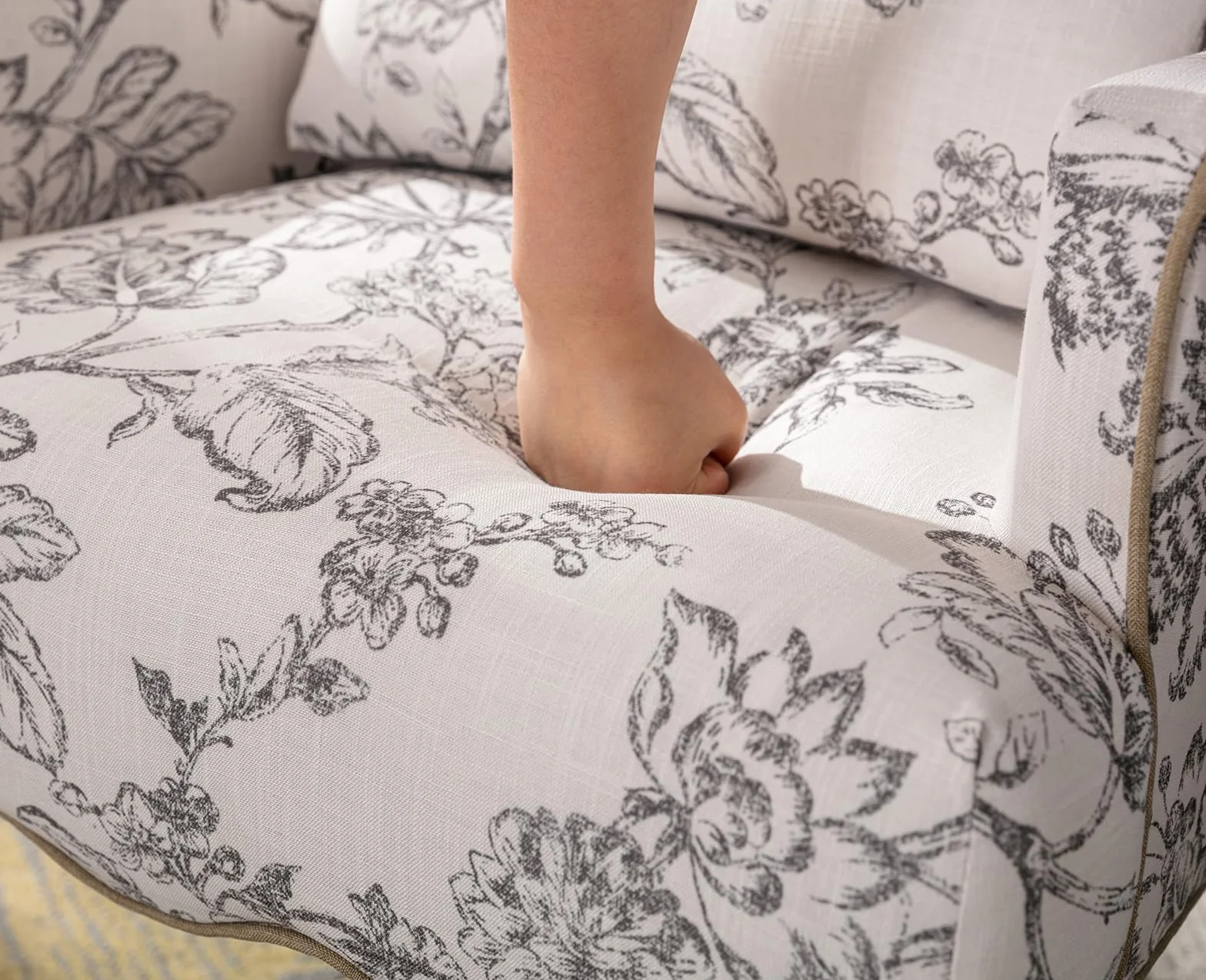 Ya-Home Nowoczesne krzesło dekoracyjne, fotel wypoczynkowy beczkowaty z lnu, tapicerowana pojedyncza sofa, okazjonalne krzesło rekreacyjne do sypialni/salonu/czytania, beżowe