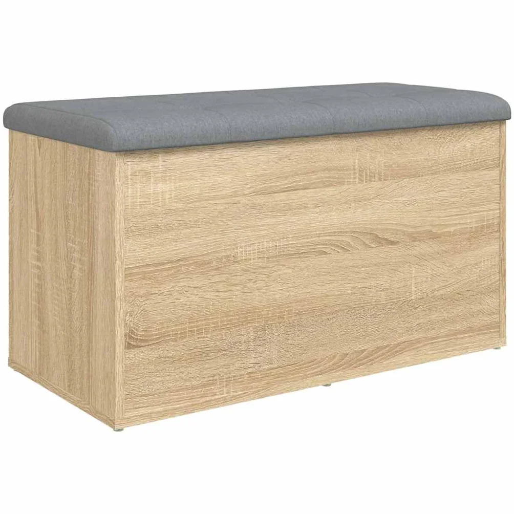 vidaXL Ławka ze schowkiem Sonoma Oak 82x42x45 cm Drewno konstrukcyjne
