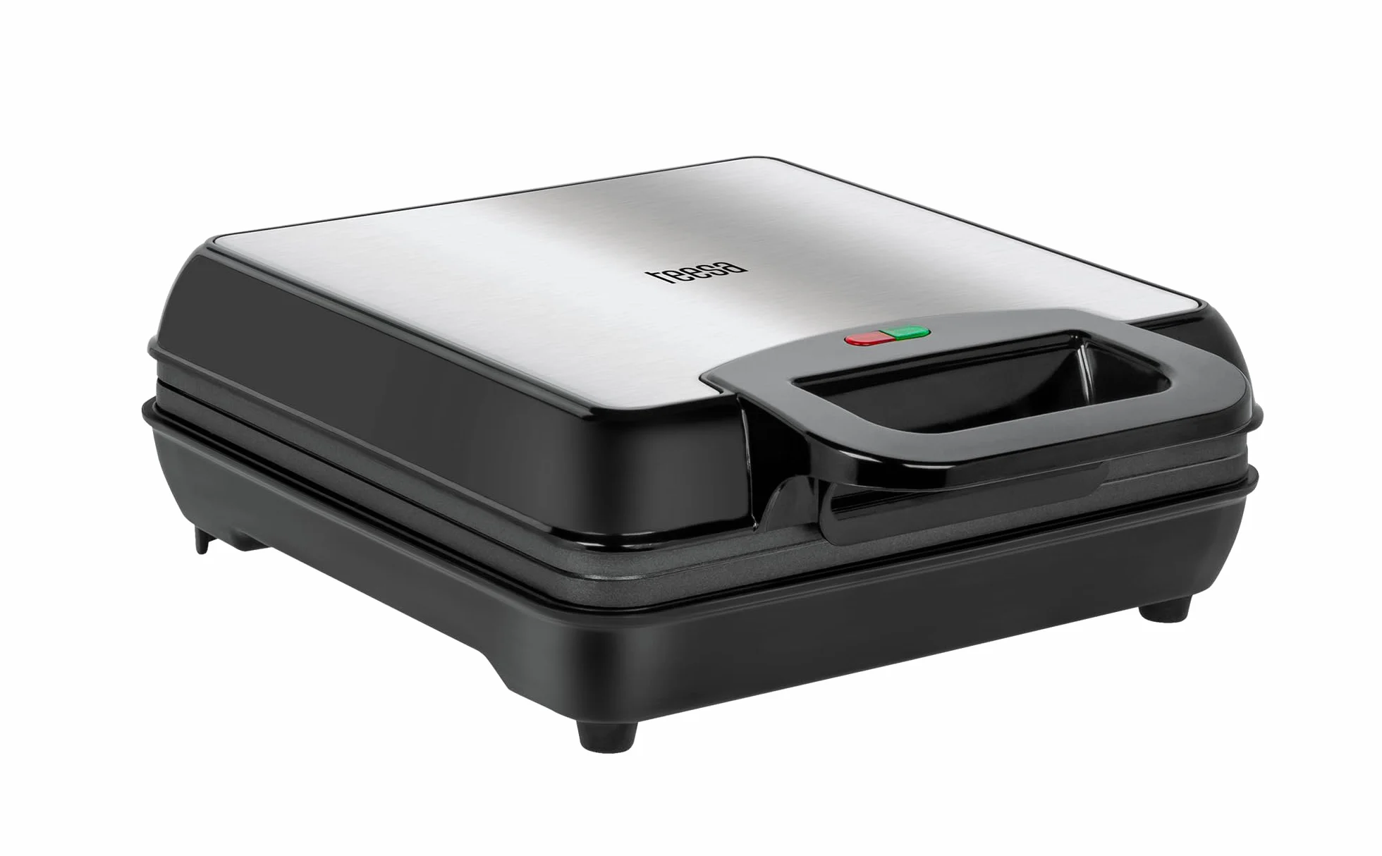 Teesa Gofrownica na 4 duże gofry 1100W Pokrywa ze Stali Nierdzewnej Nieprzywierająca Powłoka Płytek TSA3224