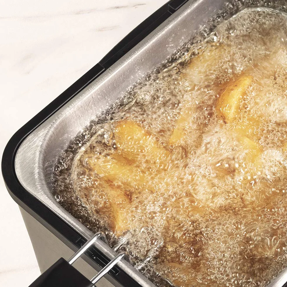 Cecotec Elektryczna frytkownica CleanFry Infinity – pojemność 1,5 l - 4 l, filtr i olej, temperatura do 190ºC, nadaje się do zmywarek do naczyń (pełna stal nierdzewna, 3 litry)