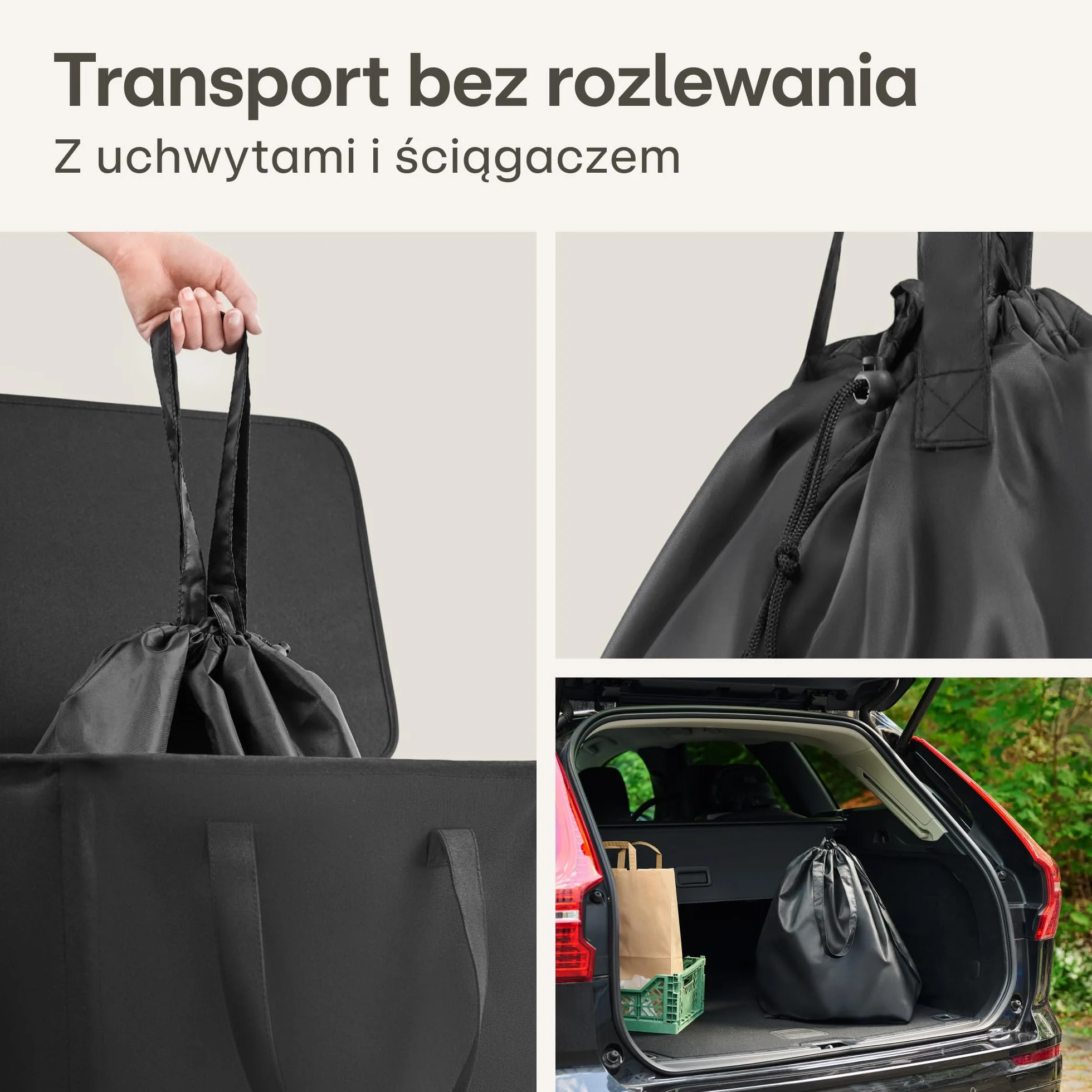 Praknu Pojemniki kolekcjonerskie 100 l, duży pojemnik na butelki na puste i stare szkło, wodoszczelna, wytrzymała tkanina Oxford, z torbą do noszenia, sznurkiem i podwójnymi uchwytami