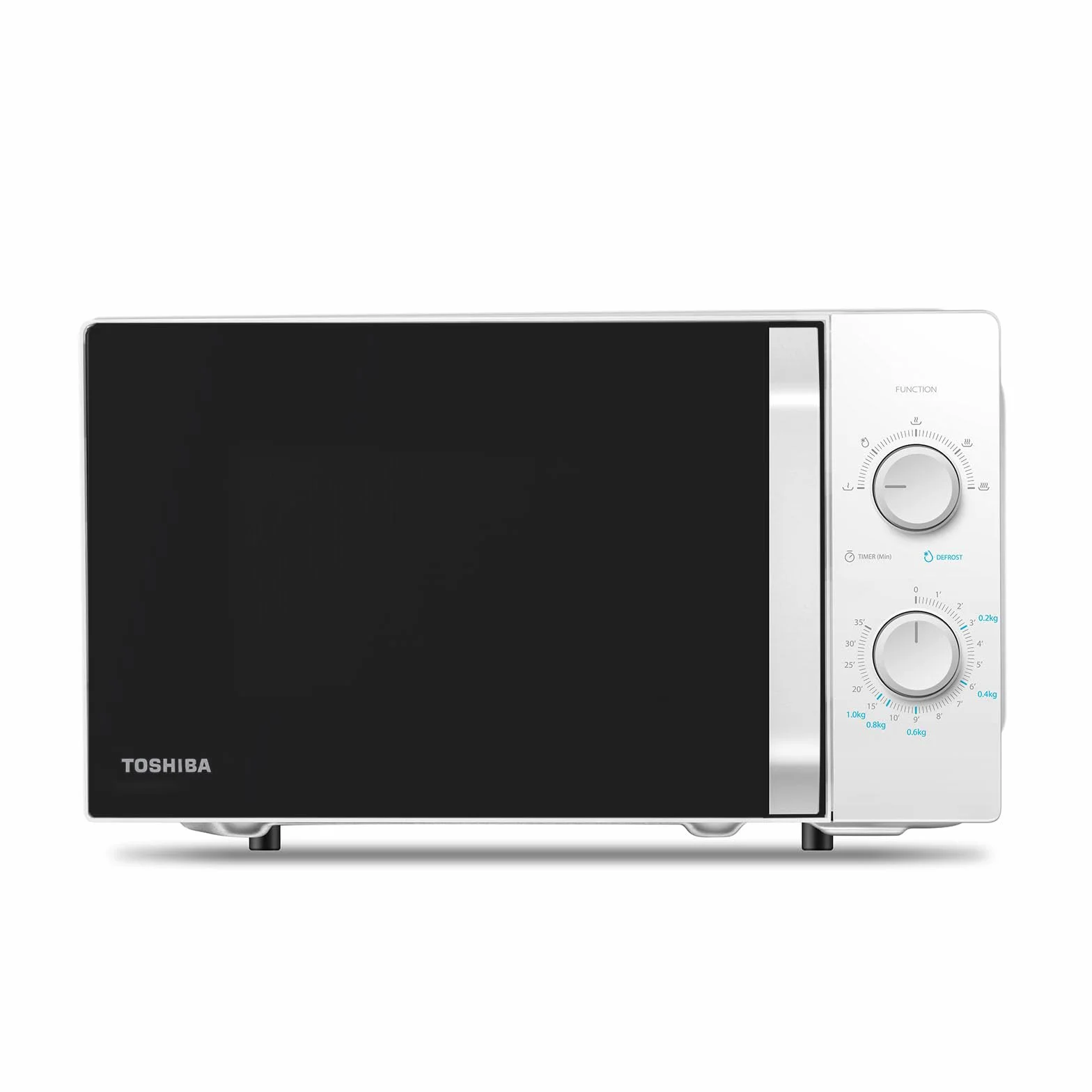 Toshiba MW2-MM20P(WH) standardowe kuchenki mikrofalowe, 20 l, 800 W, 5 poziomów mocy z praktyczną funkcją rozmrażania, oświetlenie wewnętrzne LED/białe
