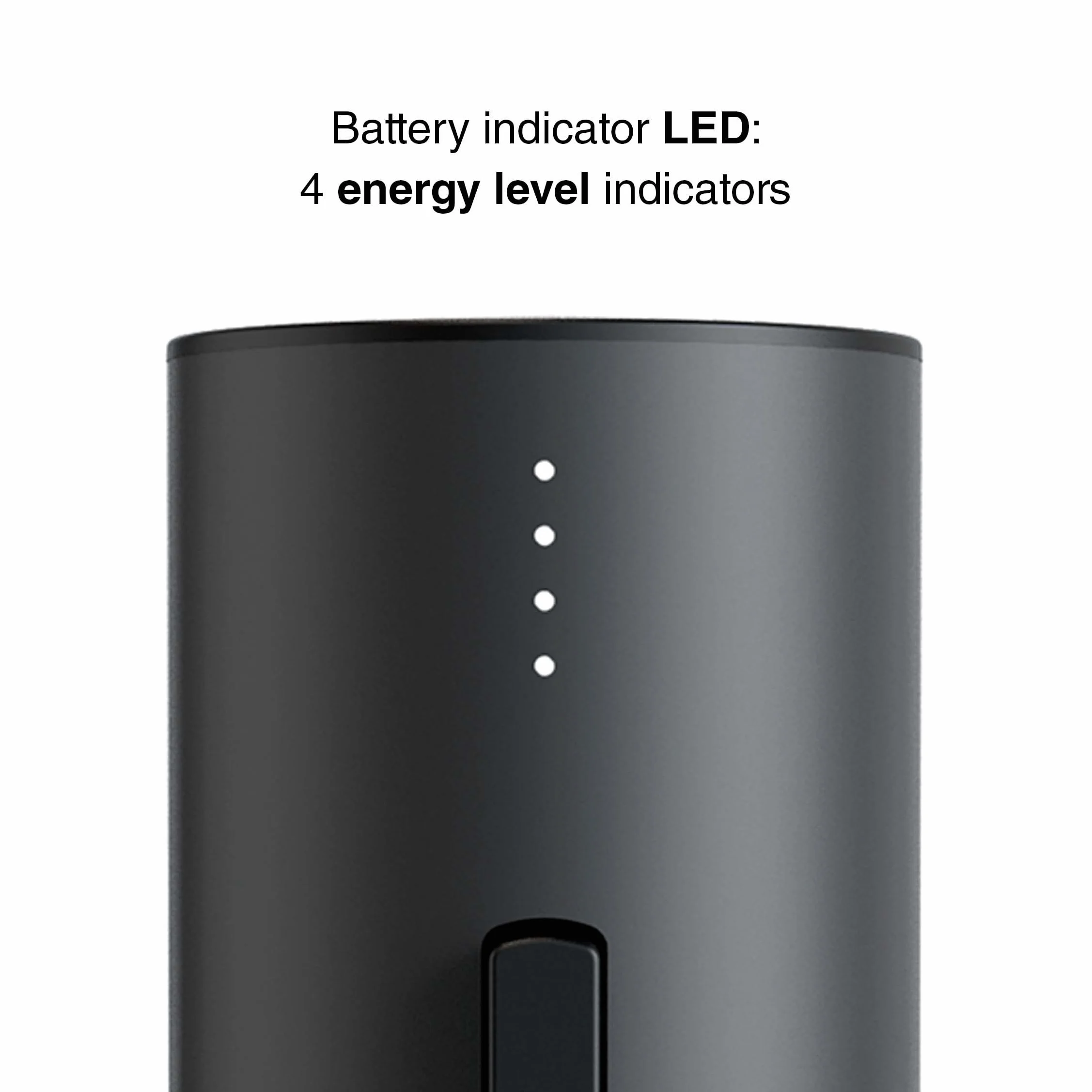 Lacor 63056 - Korkociąg Elektryczny Black Luxe ze Stali Nierdzewnej, Automatyczny Otwieracz do Wina, Elegancki i Ergonomiczny Design, Oświetlenie i Wskaźnik Led, 4,8 X 22 Cm, Czarny Matowy