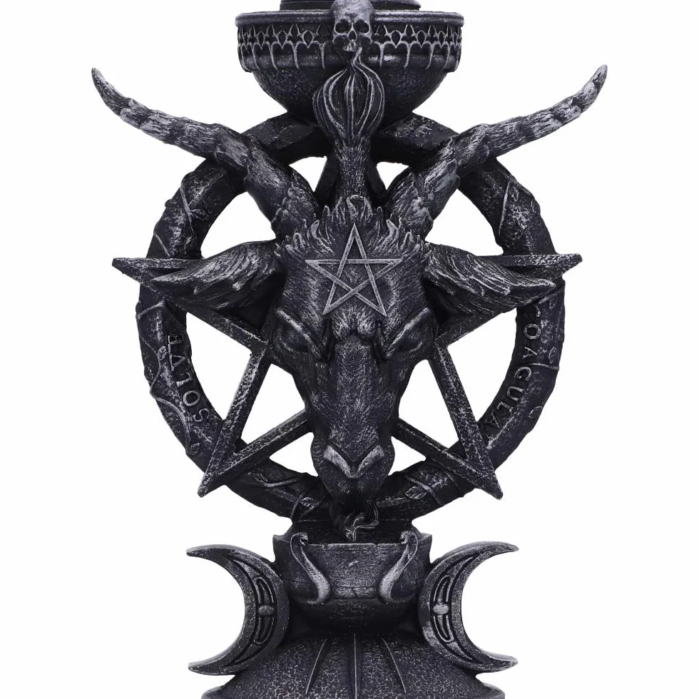 Nemesis Now Świecznik Light of Baphomet 15,5 cm, czarny