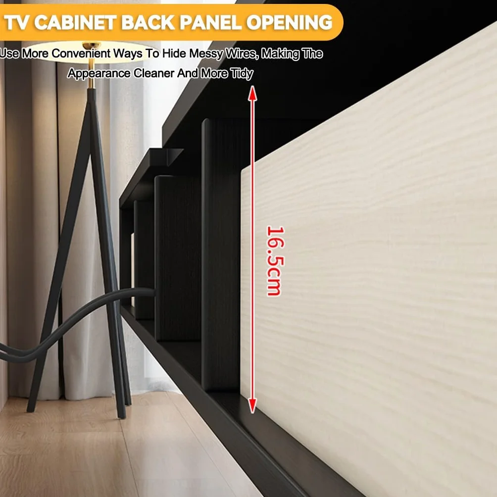 Black Wall Mounted TV Cabinet,Floating TV Stand, Entertainment Media Console, With Storage Drawers & Door,For Storage Hutch Under TV(240cm)
