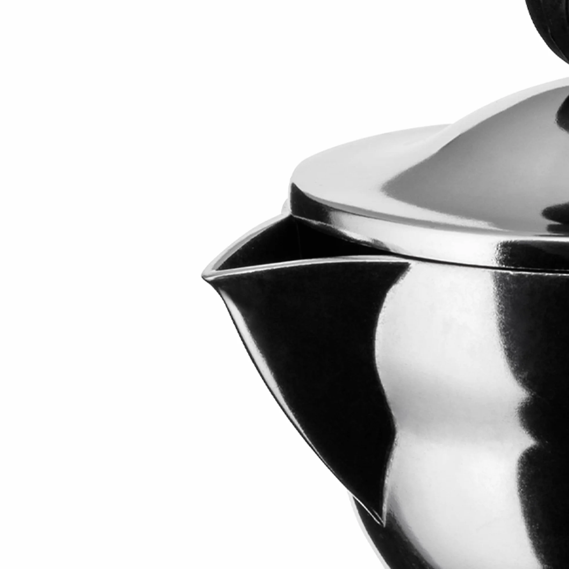 Alessi AAM33/6 - Ekspres do kawy espresso Design, aluminiowy korpus, uchwyt i gałka z żywicy termoplastycznej, 6 filiżanek