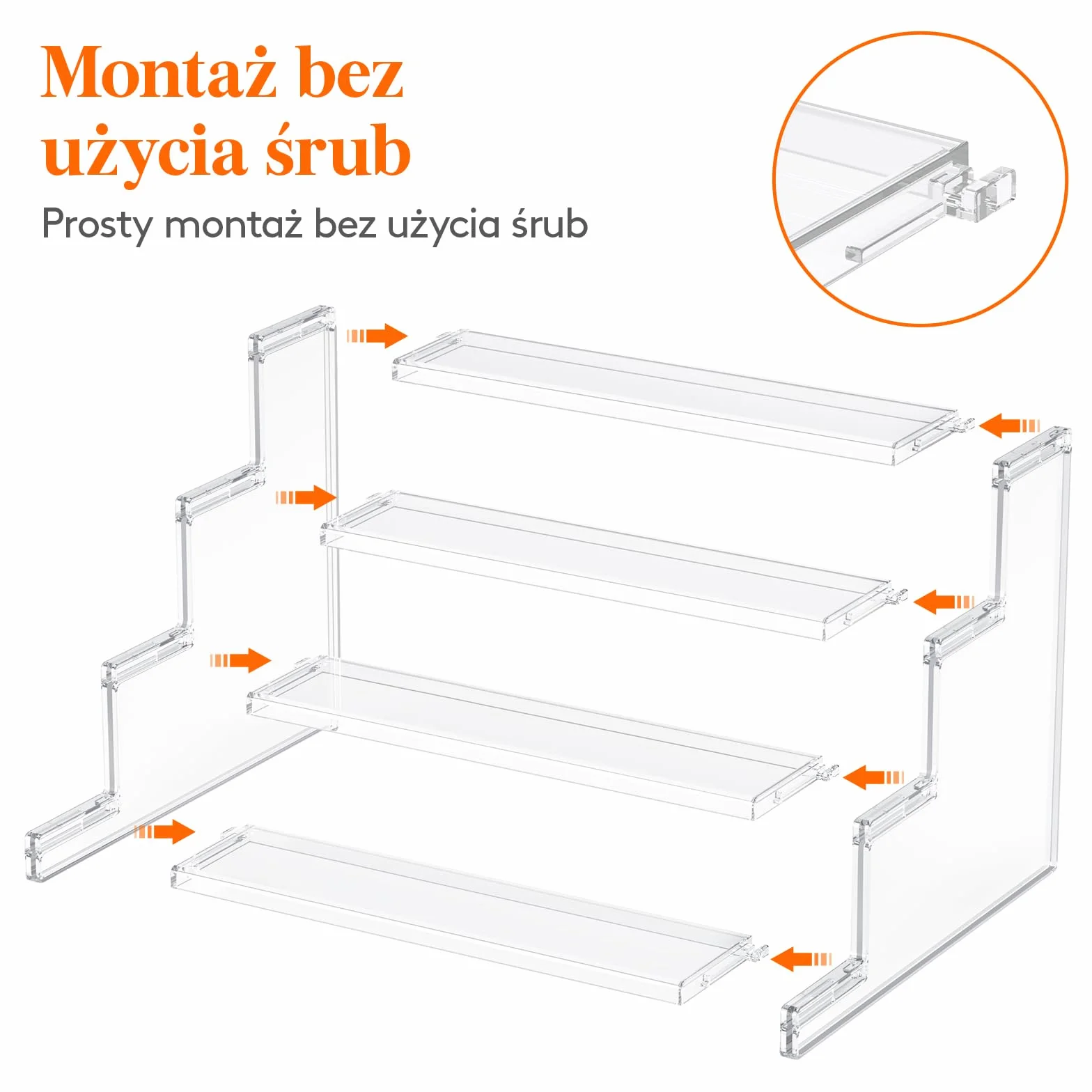 Lifewit 4-poziomowy przezroczysty stojak na babeczki, półka ekspozycyjna na babeczki, desery, figurki, stojak na stojaki na święta, urodziny, dekoracje ślubne, 1-pak, 30,5 m