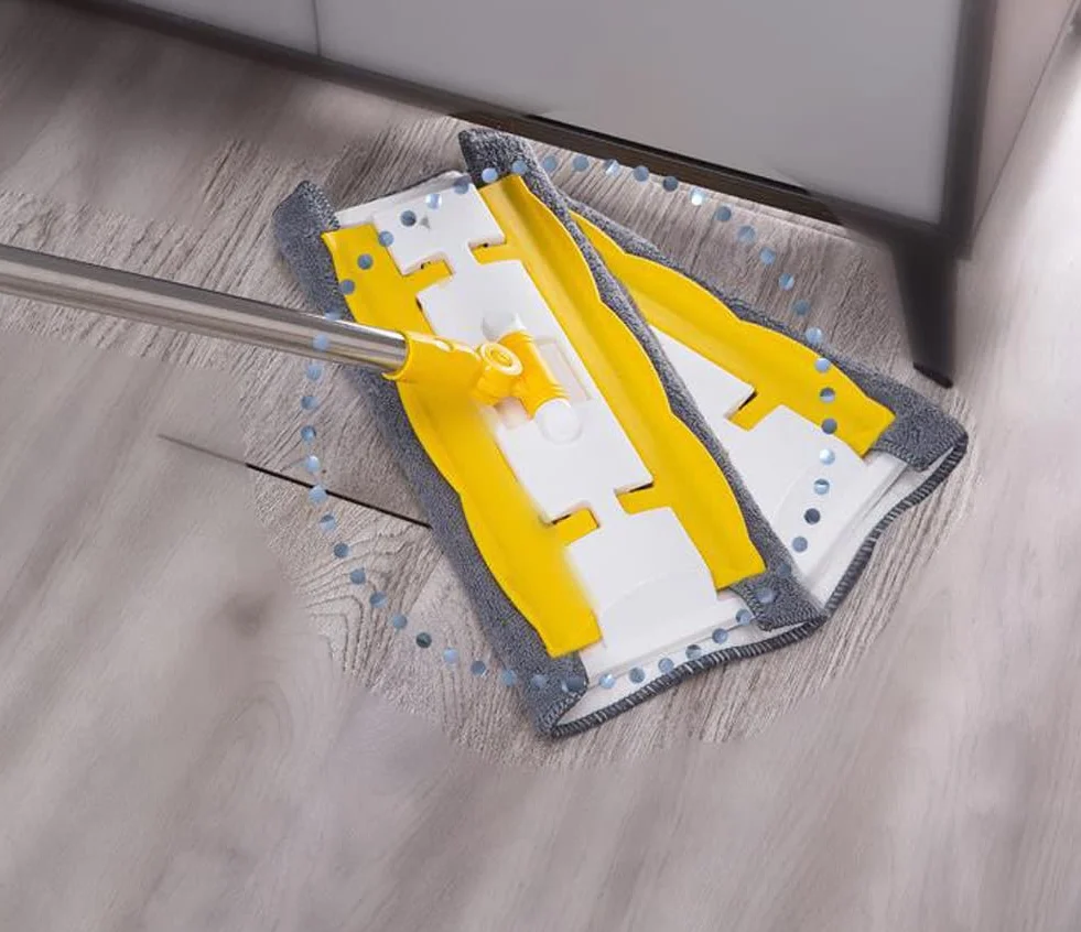 Regulowane mopy do czyszczenia podłóg, wyciągany mop na sucho z uchwytem teleskopowym, płaski mop podłogowy z mikrofibry mop do kurzu do laminatu twardego drewna