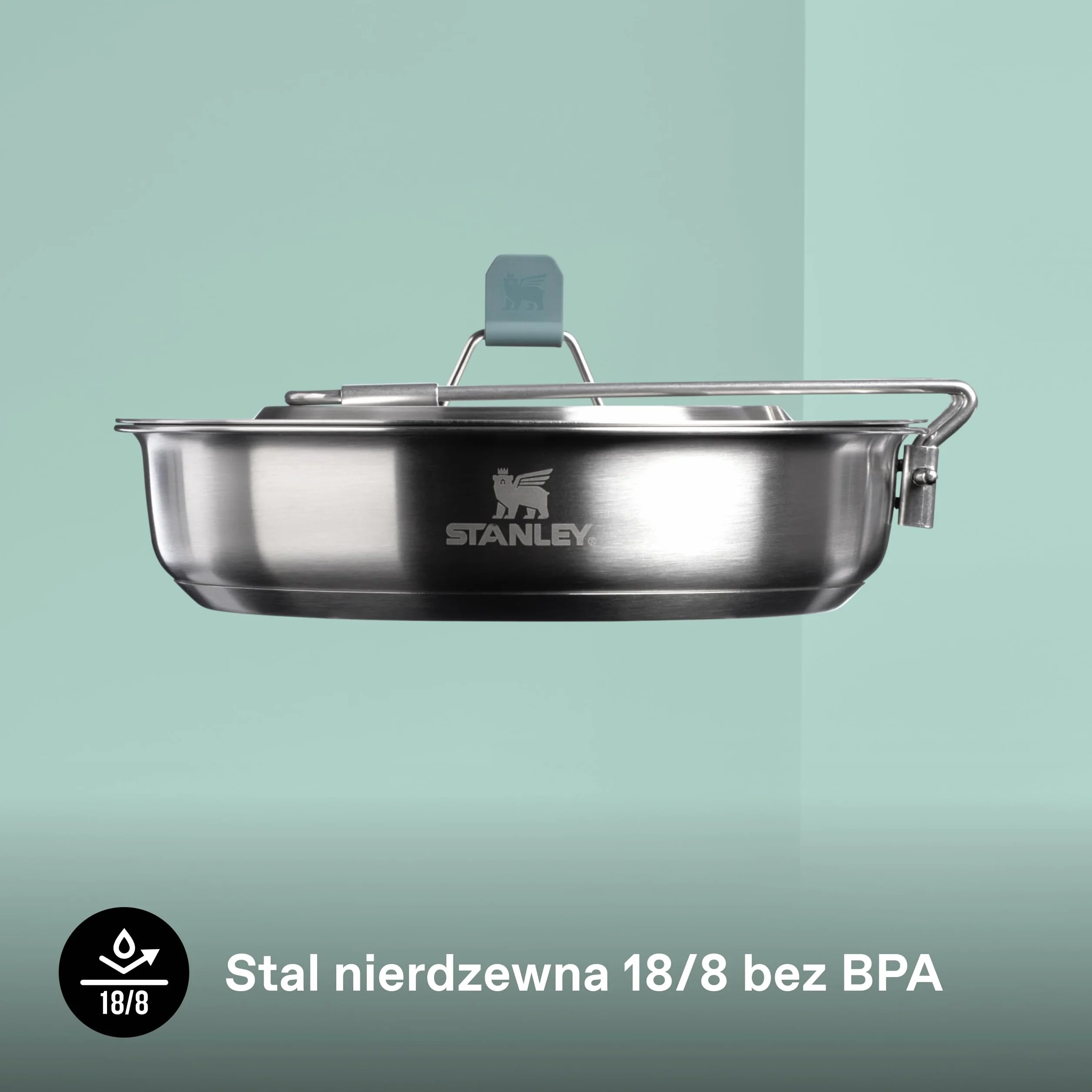 Stanley 1913 Adventure All-In-One Zestaw Patelni 0.94L - 12-Częściowy Zestaw Kempingowy - Stalowe Naczynia Kempingowe - Lekki Zestaw Patelni Na Trekking I Biwak - Shale/Charcoal