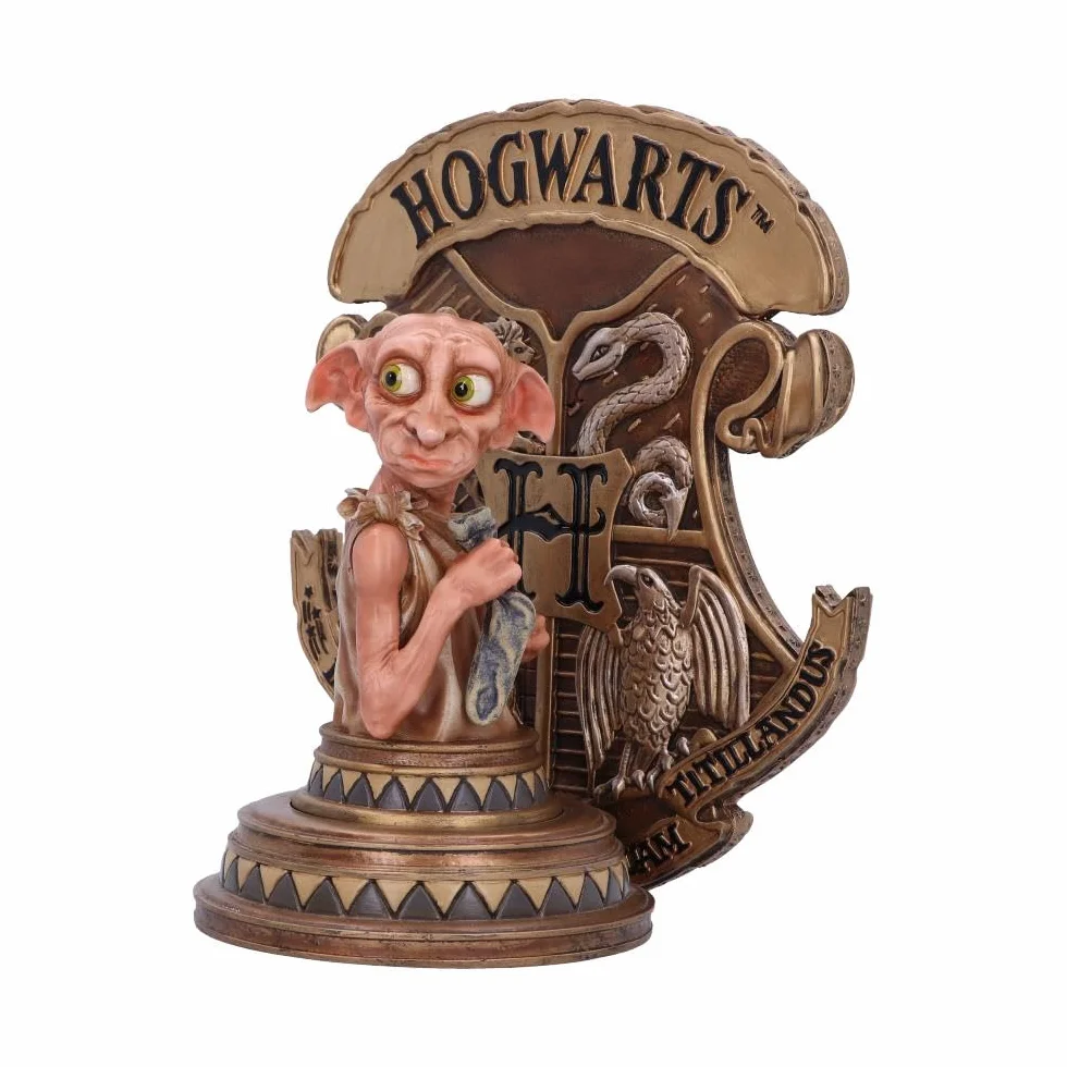 Nemesis Now Oficjalna licencja Harry Potter Dobby Bookend, złoty, 20 cm
