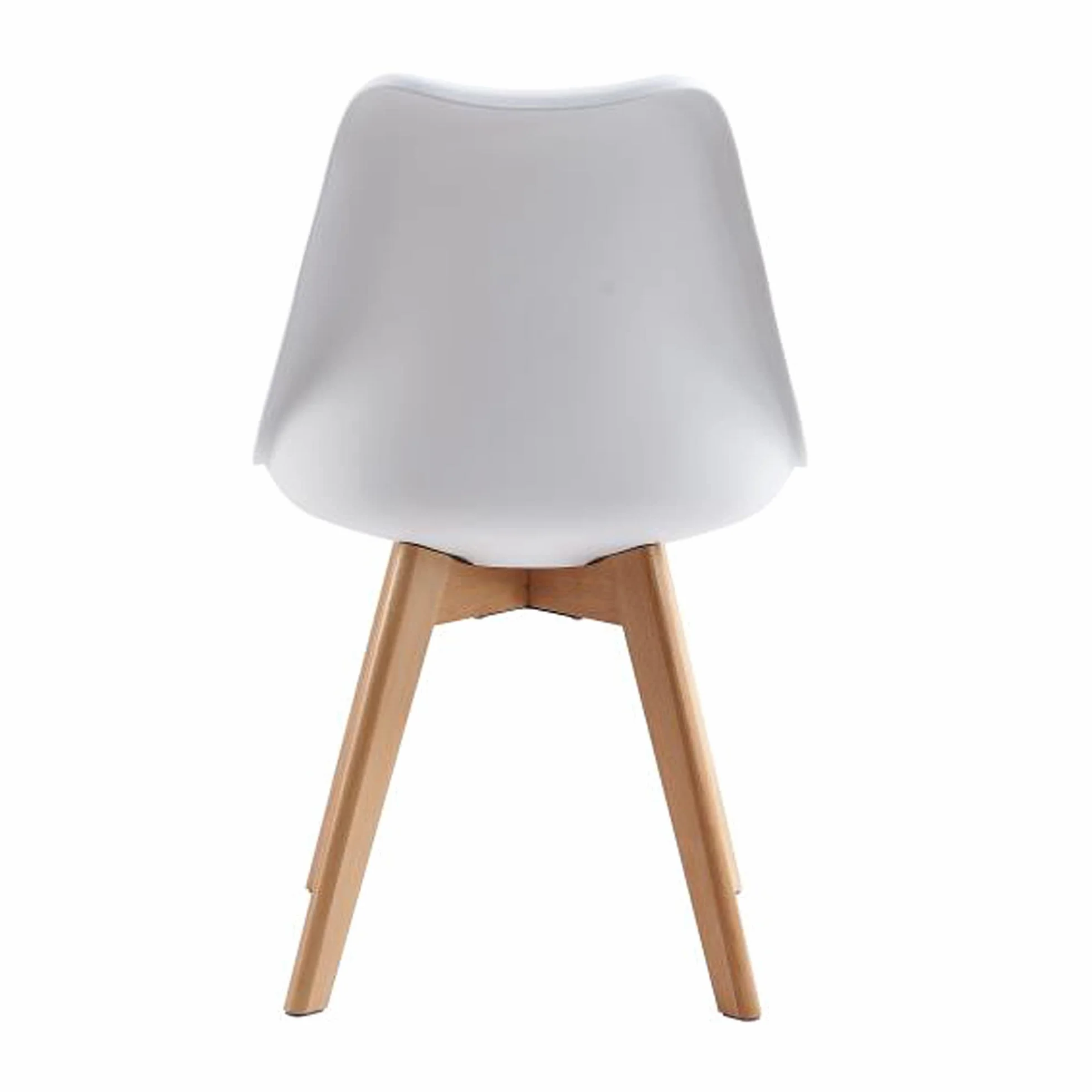 mcc direct Zestaw 4 krzeseł do jadalni, do kuchni, biura, poczekalni, krzesło designerskie Eva (Biały)