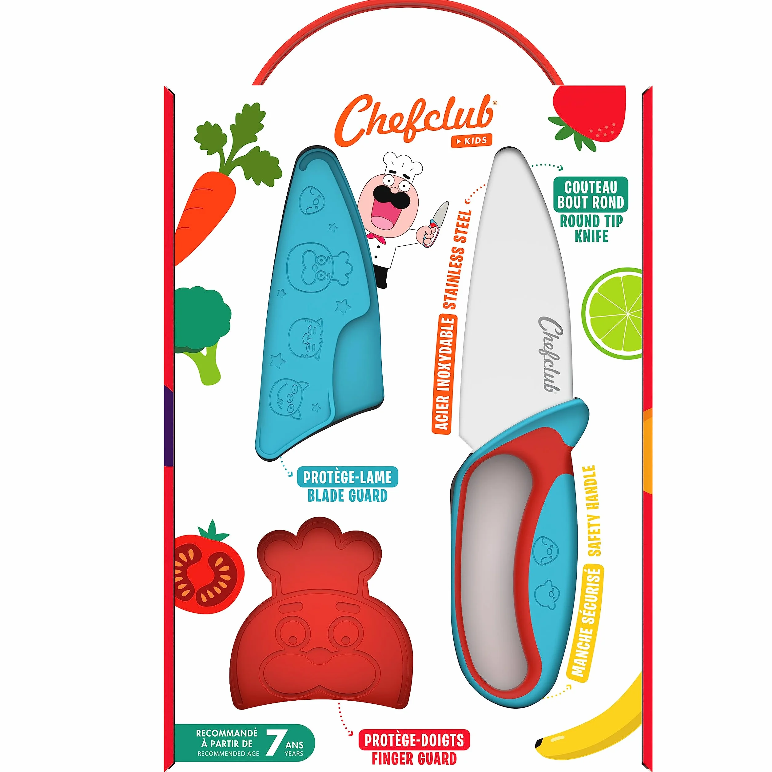 Chefclub Network Nóż Kuchenny dla Dzieci Chefclub, Wielokolorowy, od 7 lat