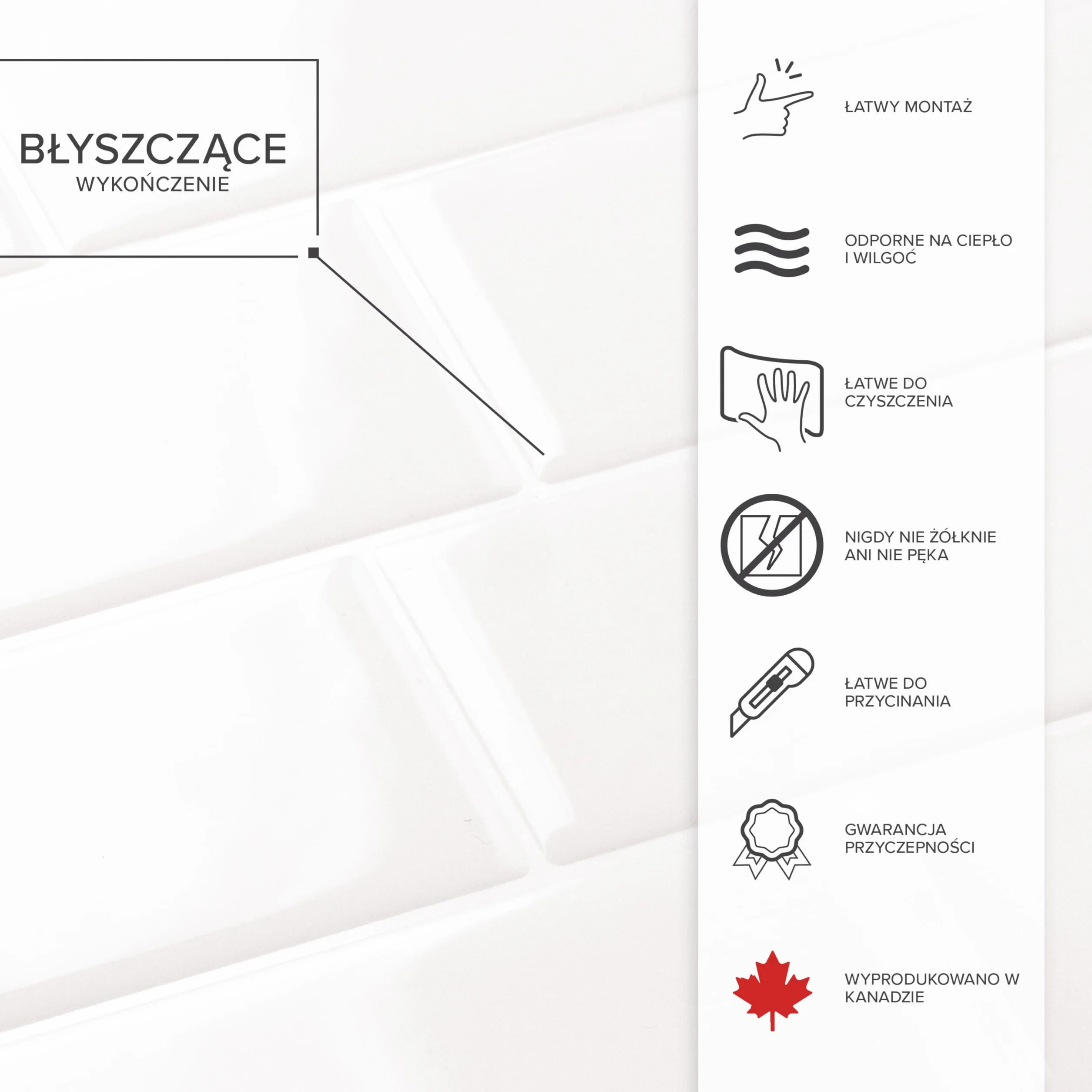 Smart Tiles Naklejki na płytki rozpryskowe - Metro White, samoprzylepne płytki ścienne, 5 paneli ściennych 29 x 21 cm, żaroodporne samoprzylepne tapety, wodoodporne płytki łazienkowe, wyprodukowano w