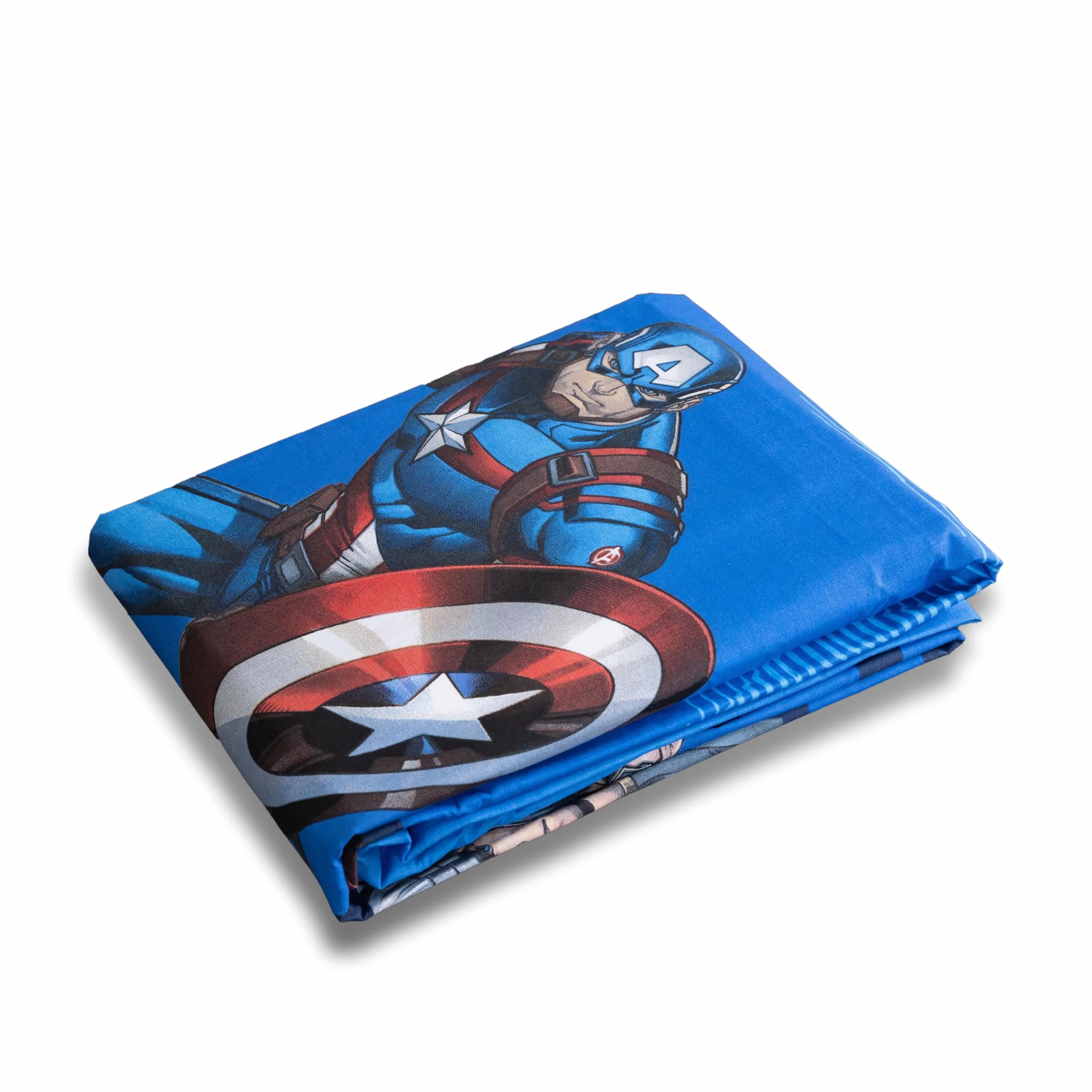 Avengers komplet pościeli Disneya Queen size, prześcieradło wierzchnie, prześcieradło wierzchnie, prześcieradło z gumką, poszewka na poduszkę, niebieski, Marvel, Disney, 100% bawełna, oficjalny
