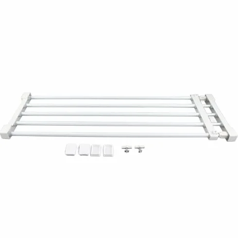 Ausla Teleskopowy Regał Garderobowy, Regulowany System Przechowywania DIY do Szafy, Kuchni, Sypialni, Łazienki, 70-120cm