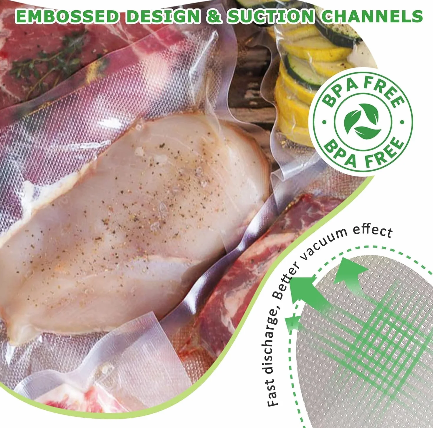 Worki próżniowe do żywności 6 rolek 20x500 cm Sous Vide