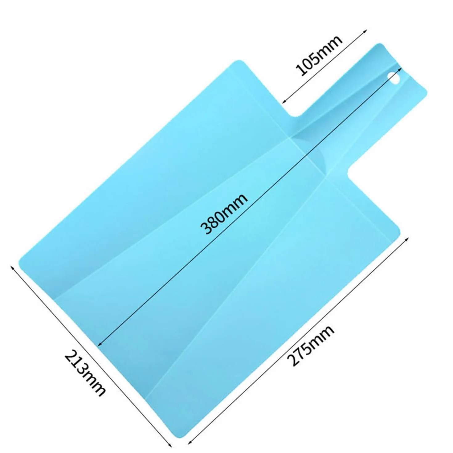 LATRAT Plastikowa deska do krojenia ze składanym uchwytem do krojenia, antypoślizgowa powierzchnia, nadaje się do mycia w zmywarce, 38 x 20 cm (zestaw 2 szt., losowy kolor)