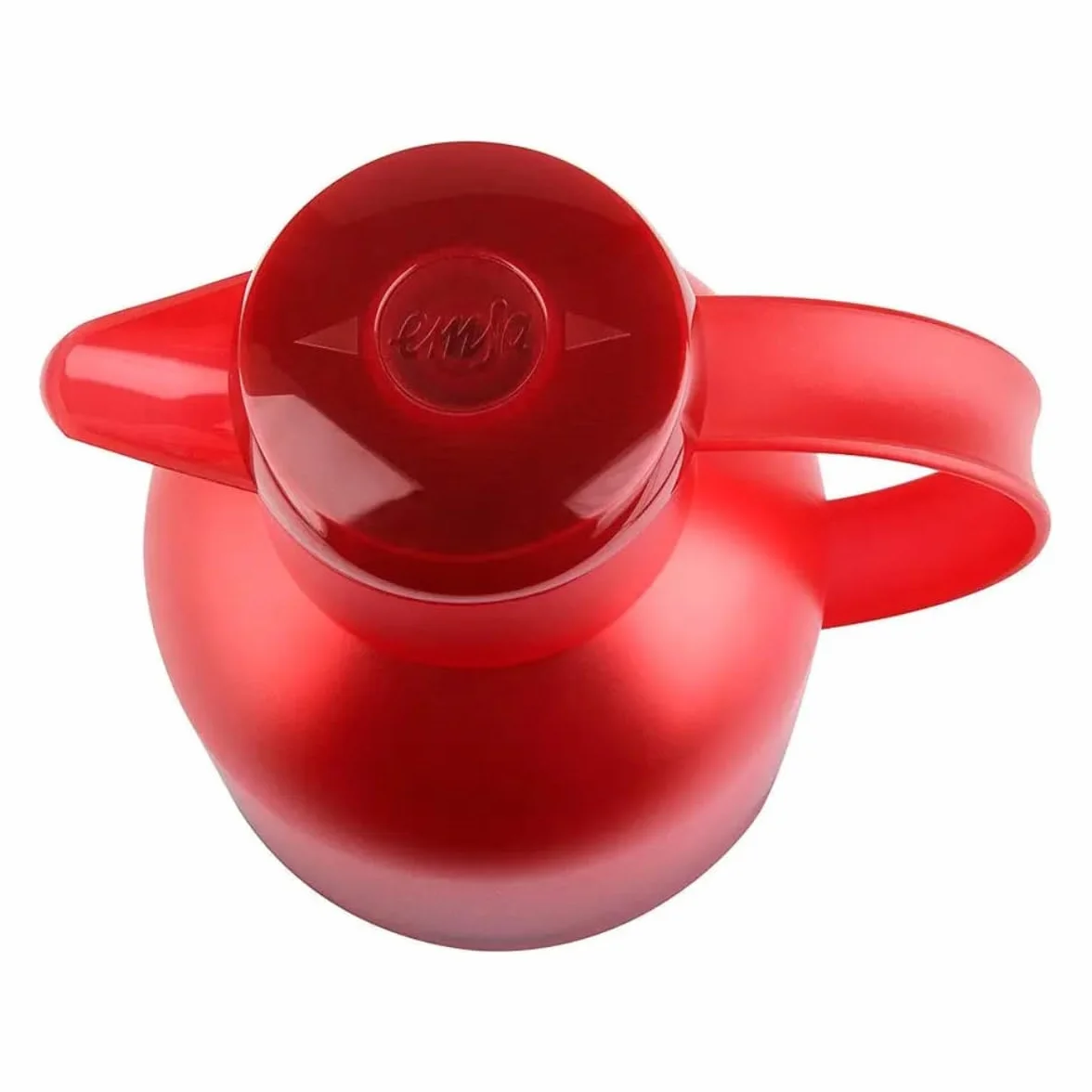 Emsa N40117 Samba termos | 1,5 litra | zamknięcie Quick Press | 12 h gorący i zimny przez 24 h | przezroczysty/czerwony