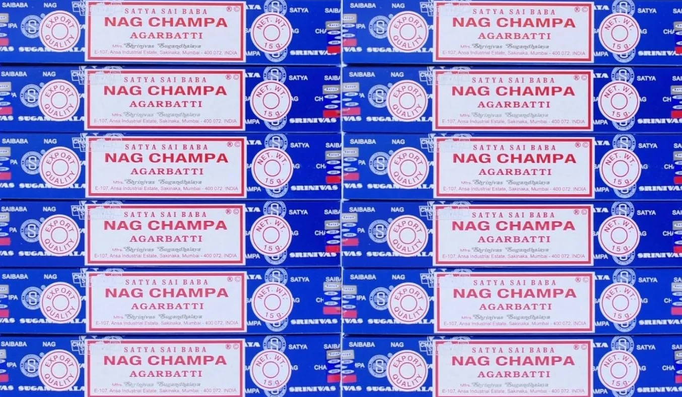 Satya Nag Champa kadzidło w patyczkach (15g x 12 paczek)