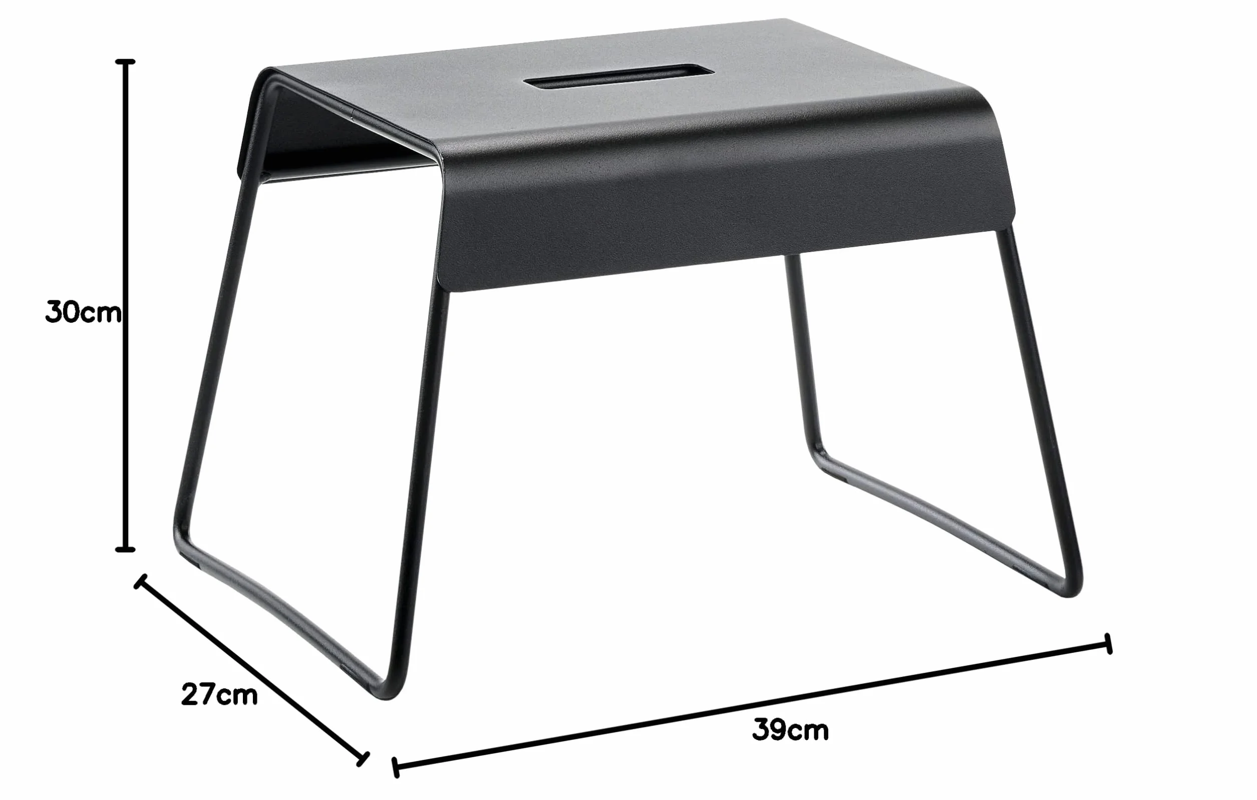 Zone Denmark A-Stool Taboret 39 x 30 x 27,5 cm Black